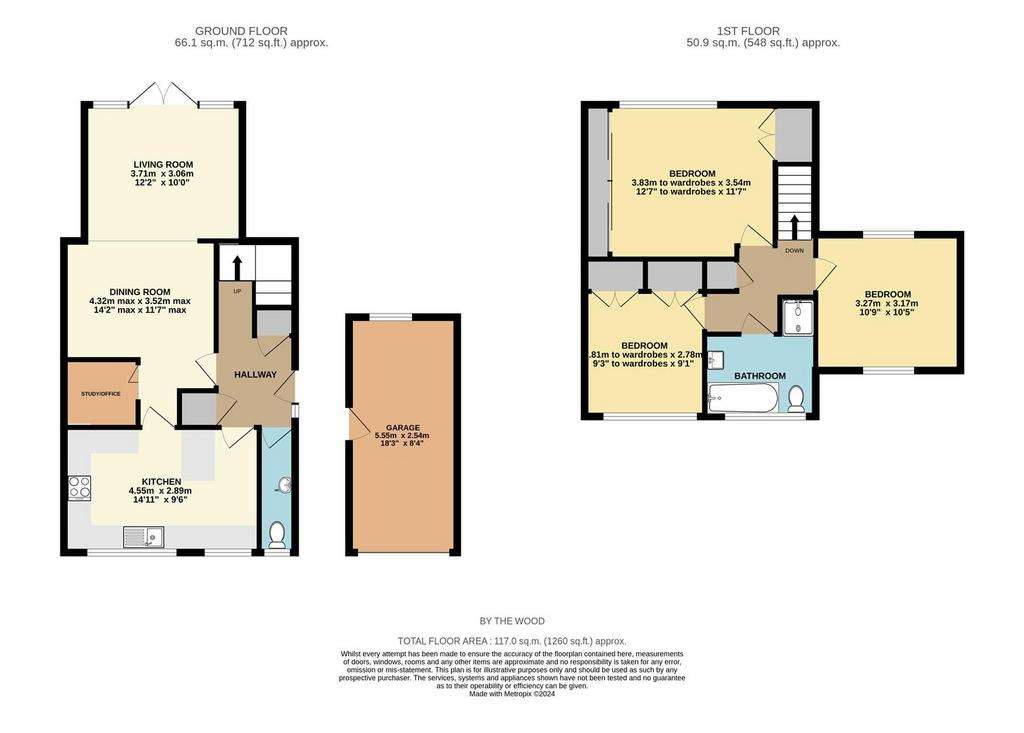 3 bedroom terraced house for sale - floorplan