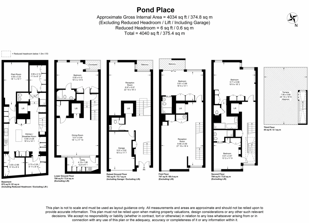 4 bedroom terraced house to rent - floorplan