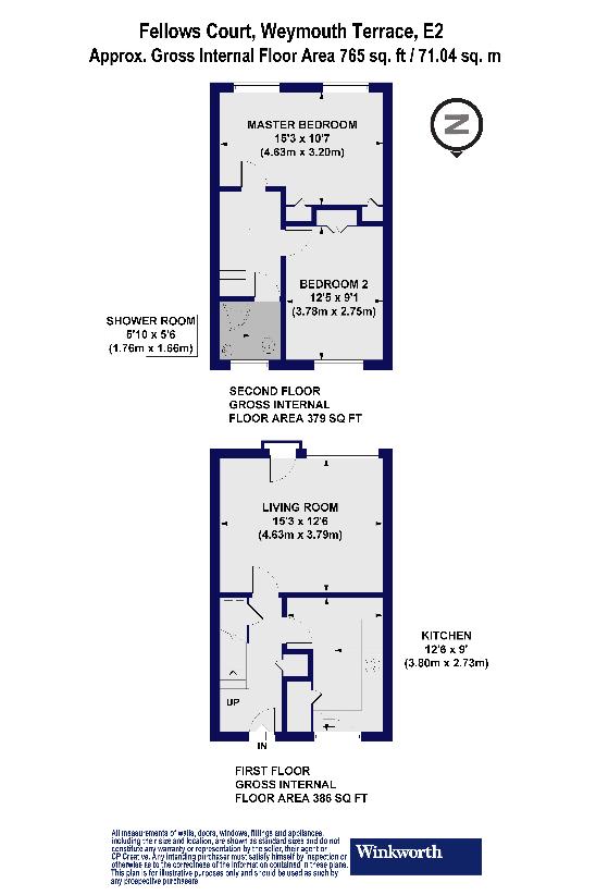 2 bedroom flat for sale - floorplan