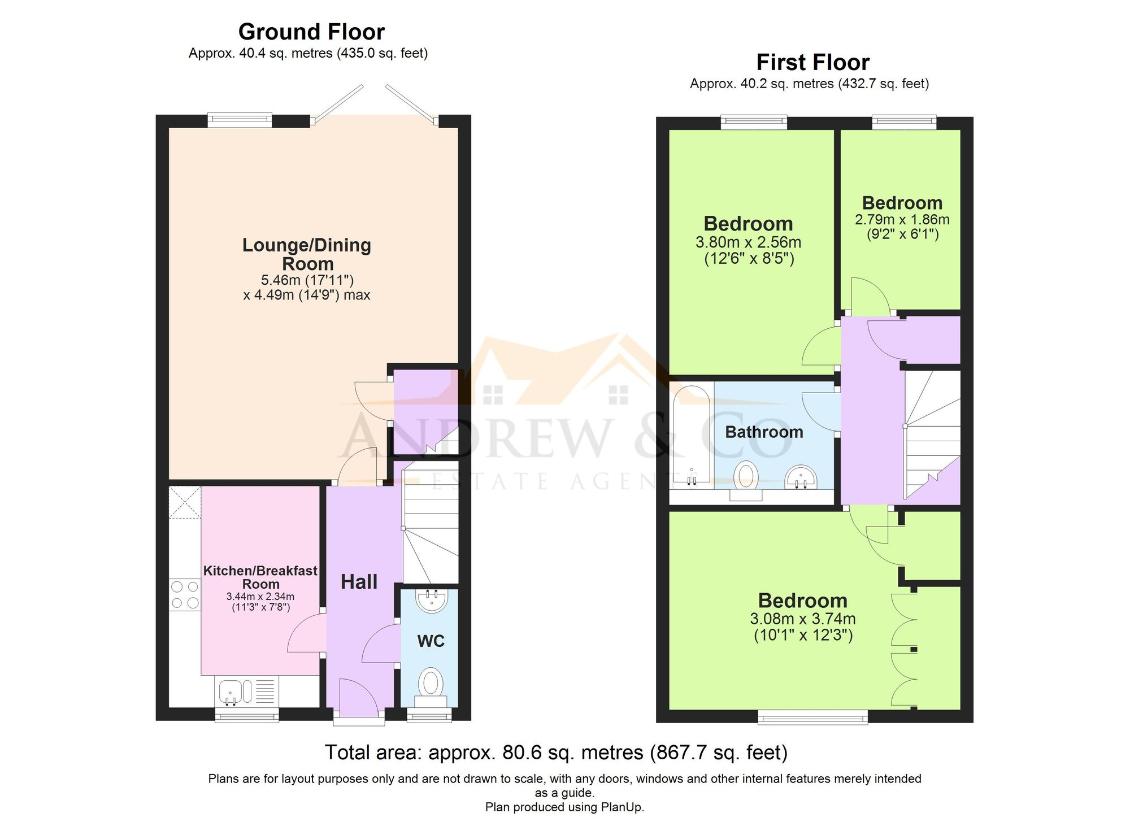 3 bedroom terraced house for sale - floorplan