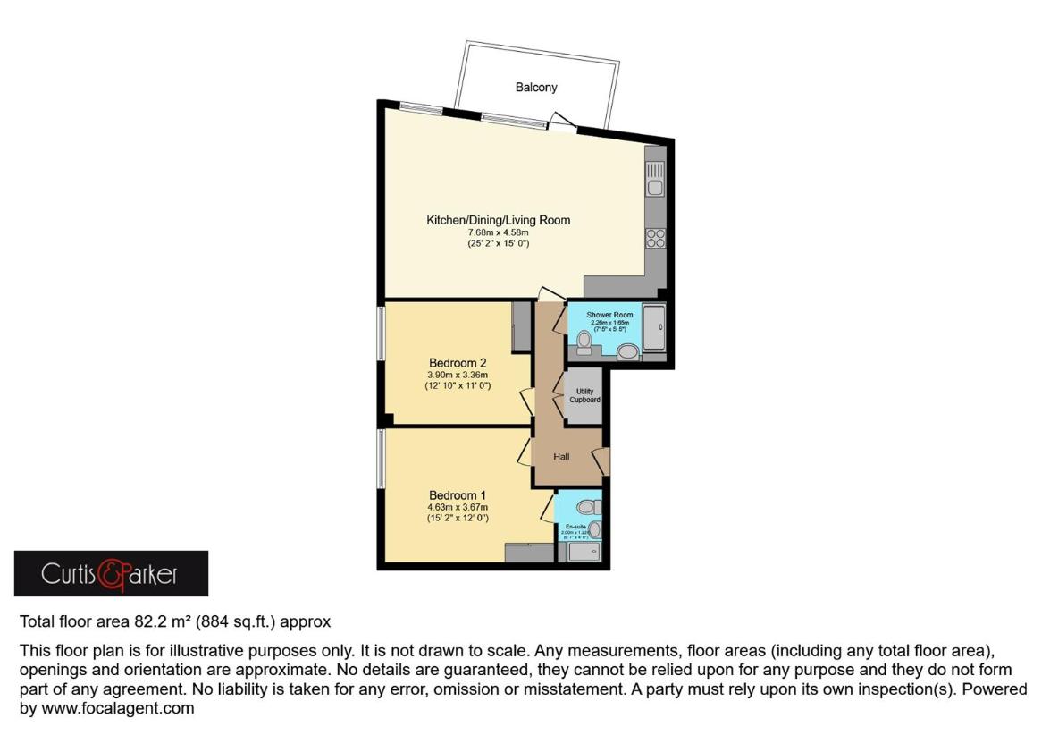 2 bedroom flat for sale - floorplan