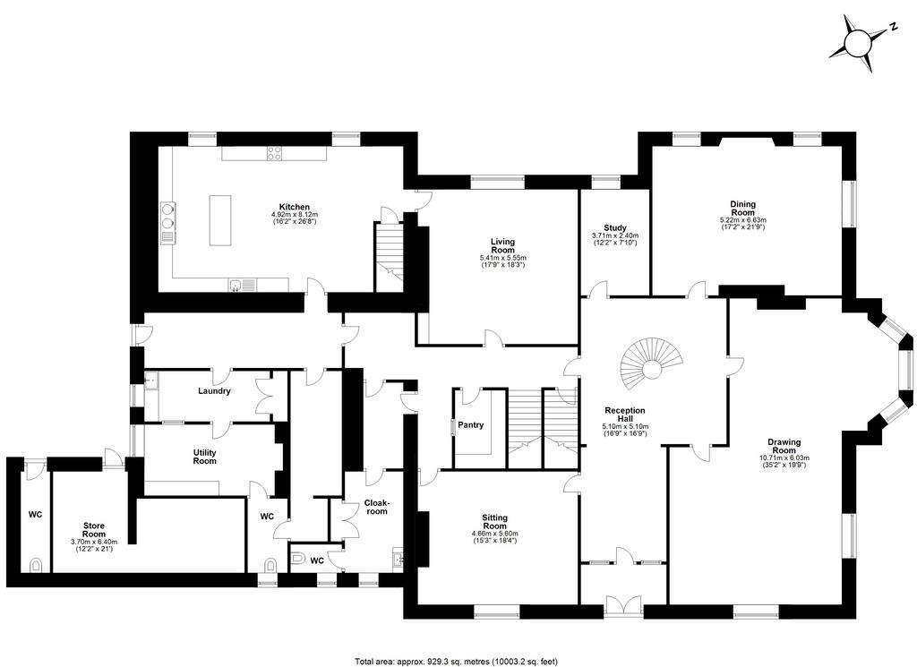 12 bedroom country house for sale - floorplan