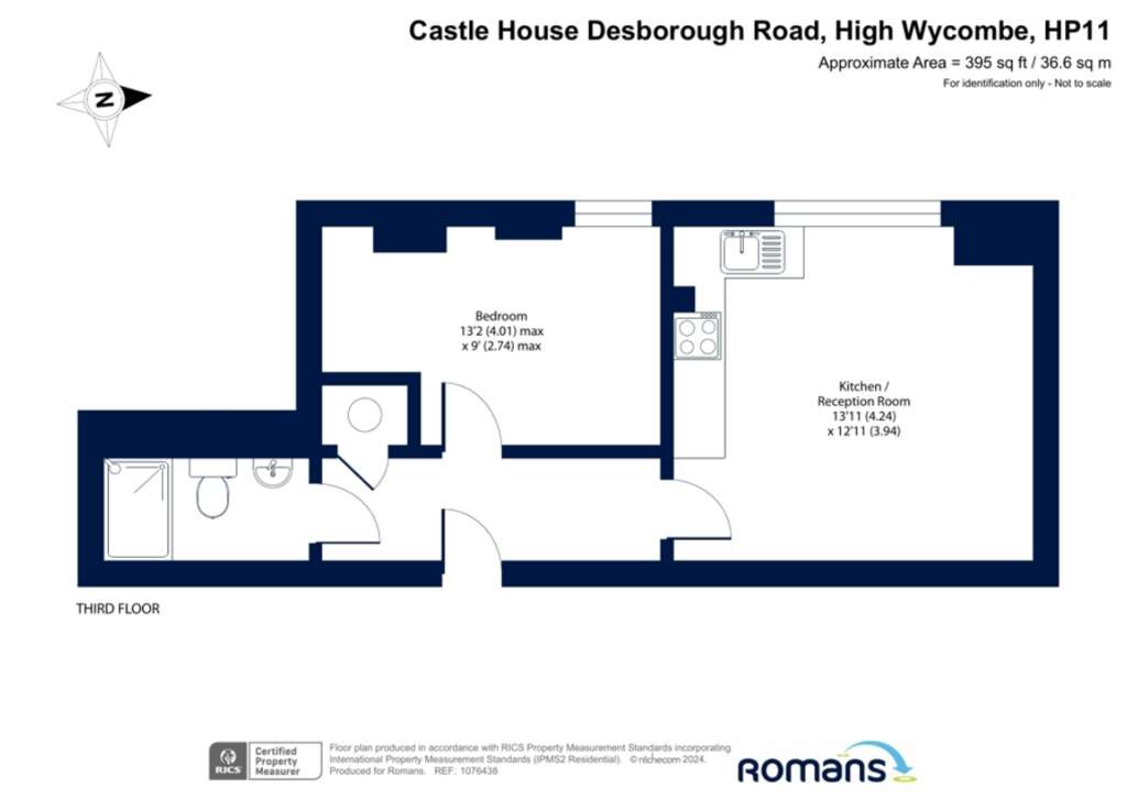 1 bedroom flat to rent - floorplan