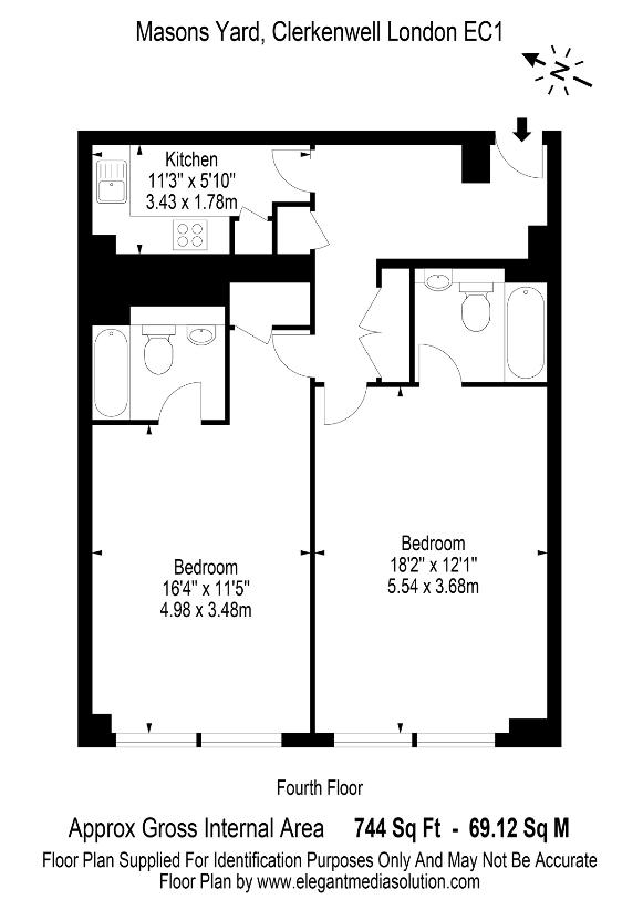 1 bedroom flat for sale - floorplan