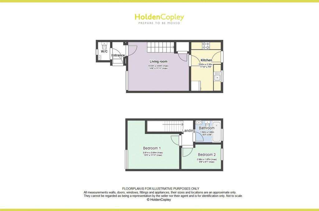 2 bedroom semi-detached house for sale - floorplan