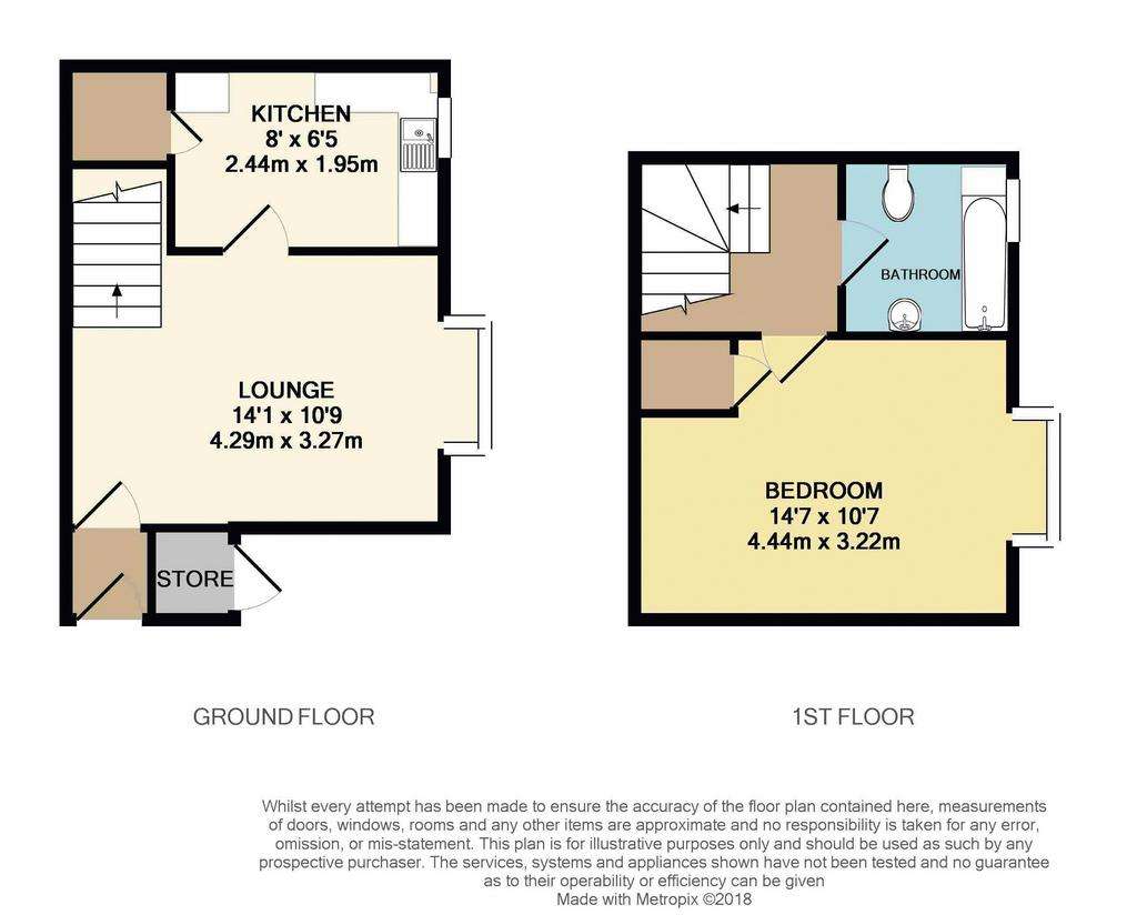 1 bedroom cluster house for sale - floorplan
