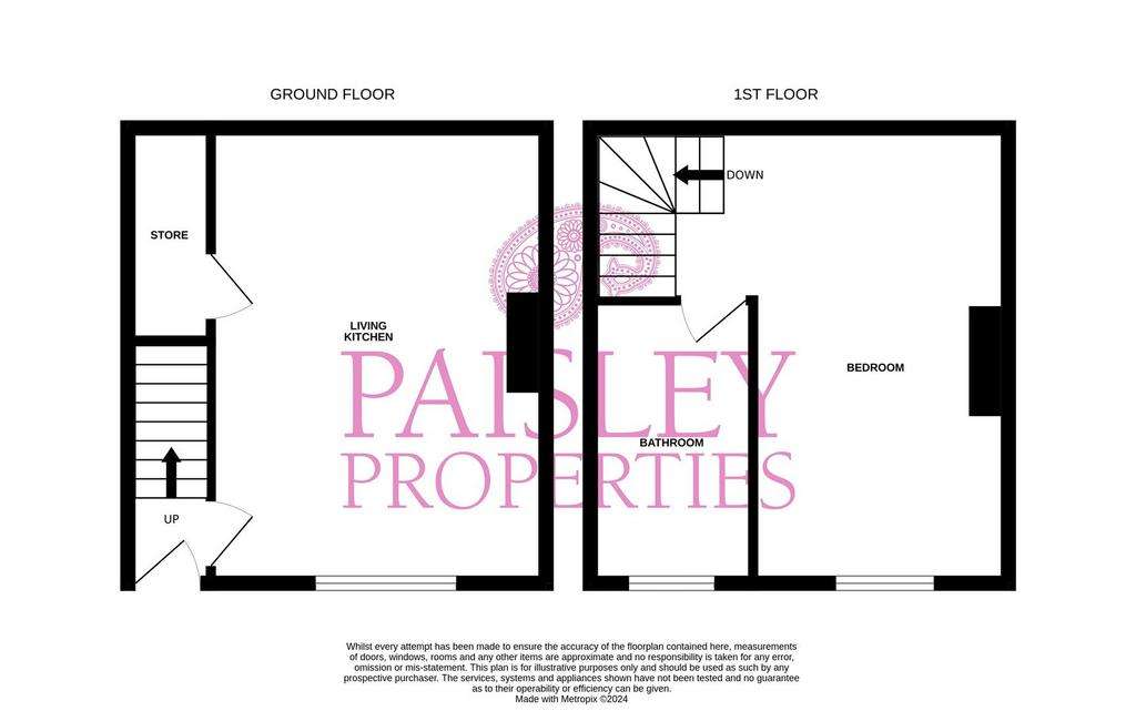 1 bedroom character property for sale - floorplan