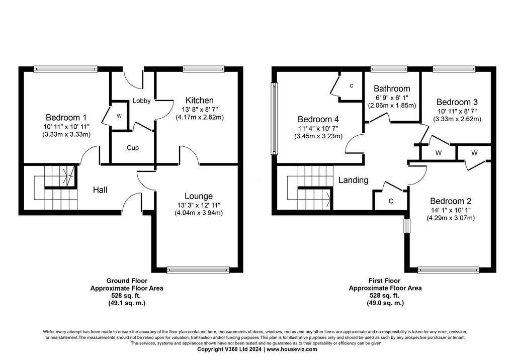 4 bedroom semi-detached villa for sale - floorplan