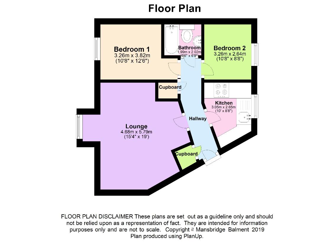 2 bedroom flat for sale - floorplan