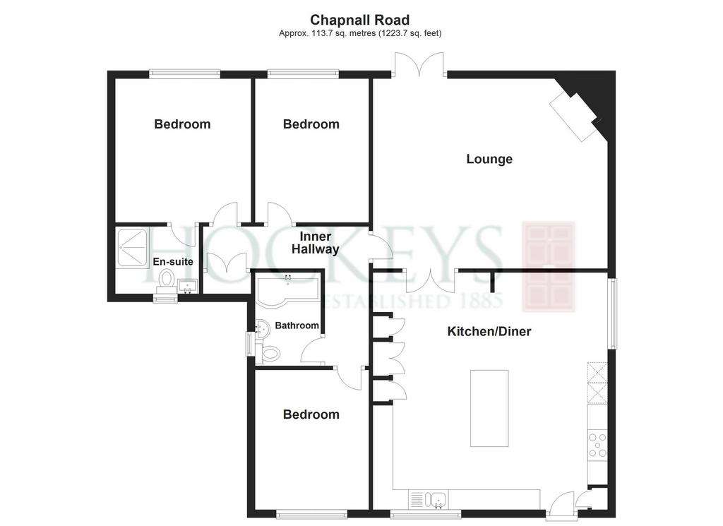 3 bedroom detached bungalow for sale - floorplan