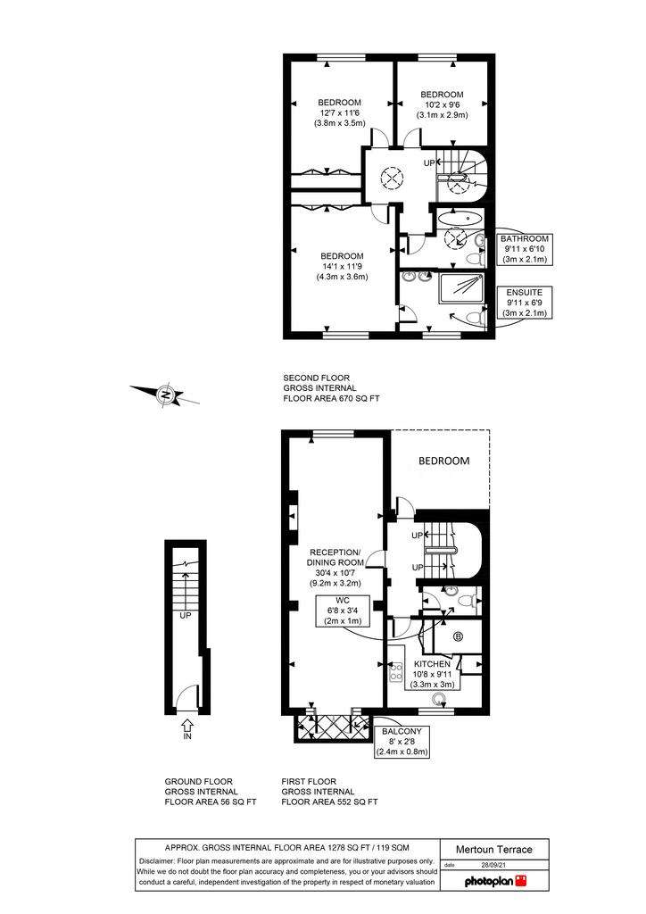 4 bedroom ground floor maisonette for sale - floorplan