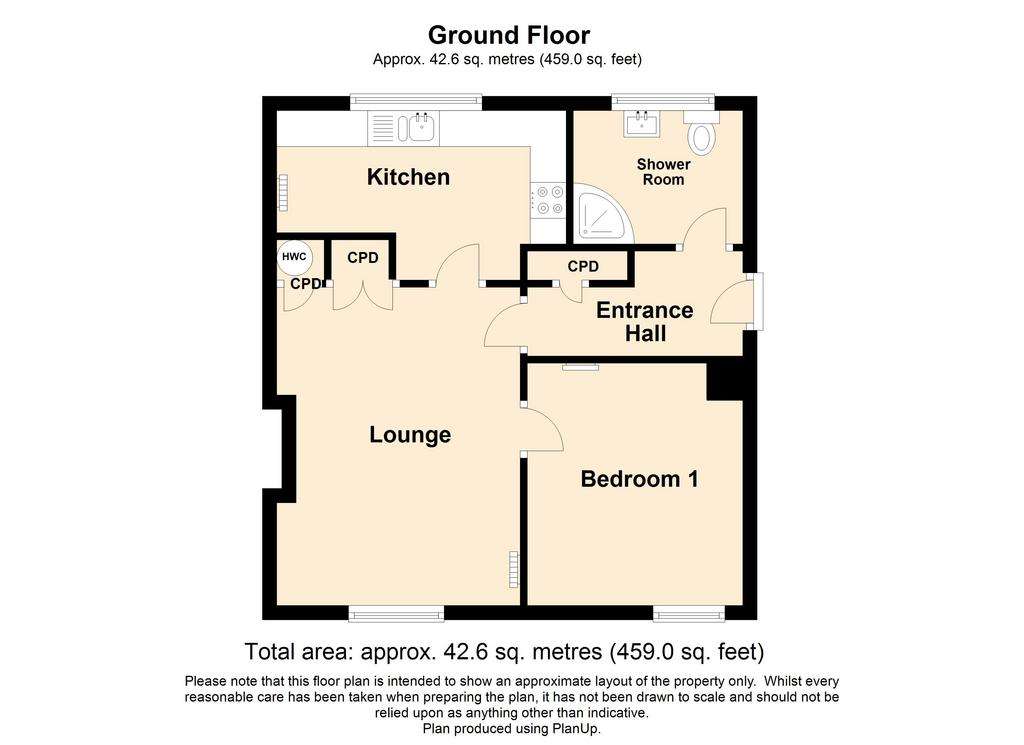 1 bedroom detached house for sale - floorplan