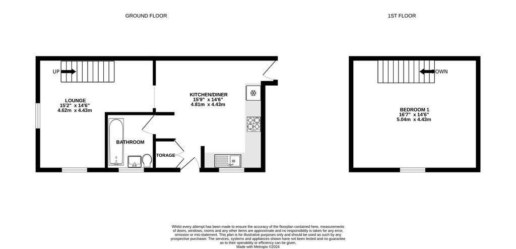 1 bedroom link-detached house for sale - floorplan
