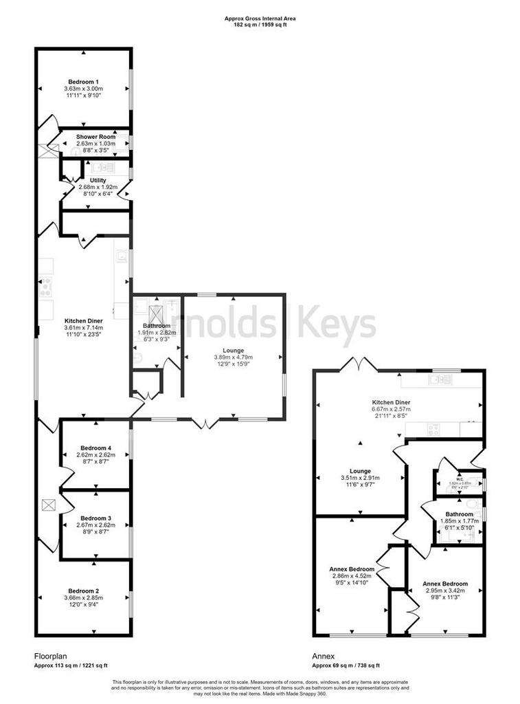 6 bedroom barn conversion for sale - floorplan