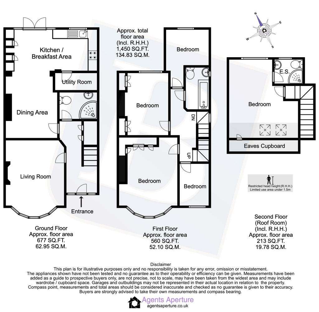 5 bedroom end of terrace house for sale - floorplan