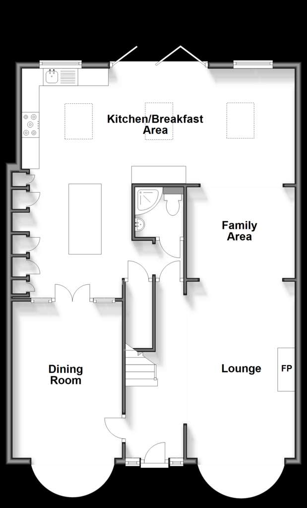 4 bedroom terraced house for sale - floorplan