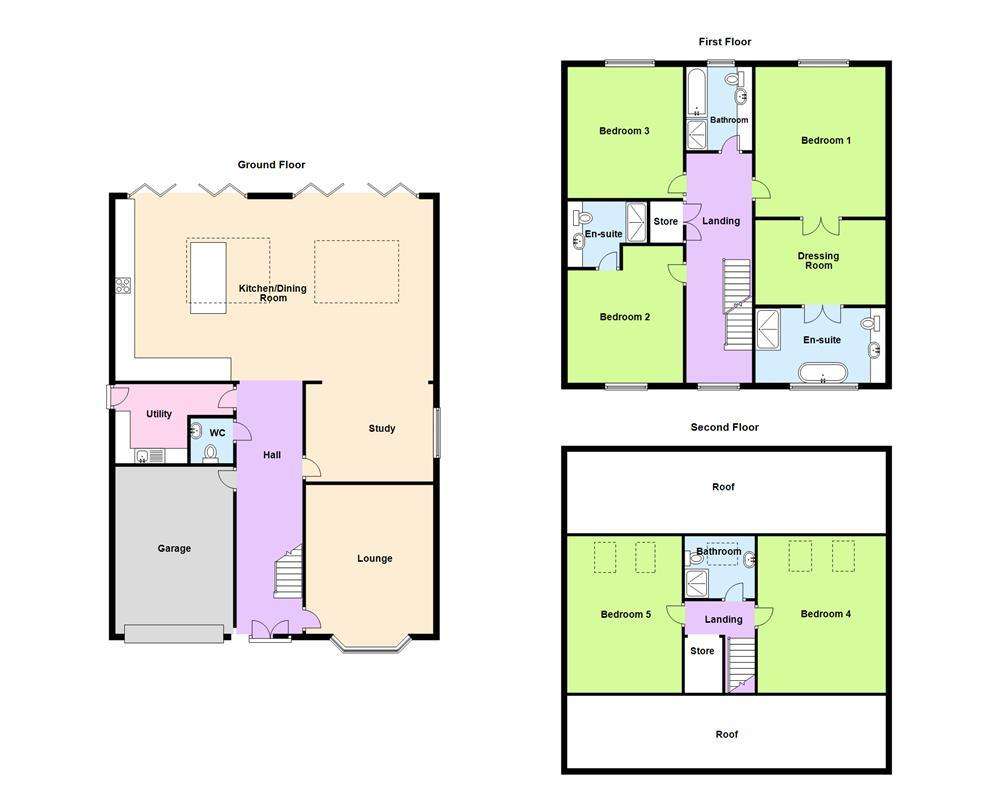 5 bedroom detached house for sale - floorplan