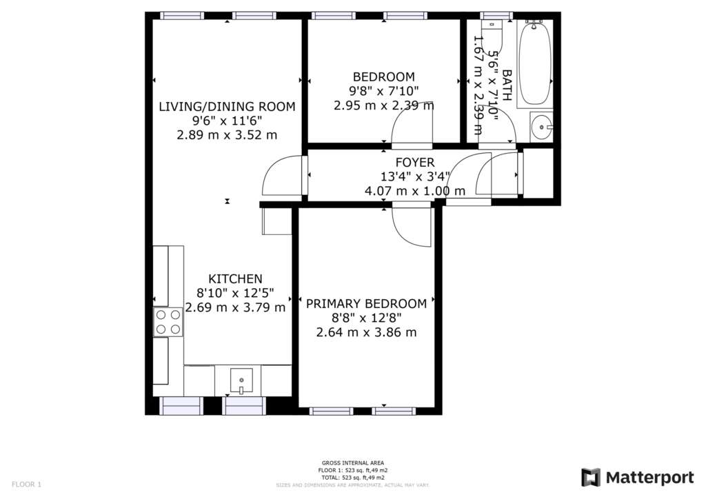 2 bedroom serviced apartment to rent - floorplan