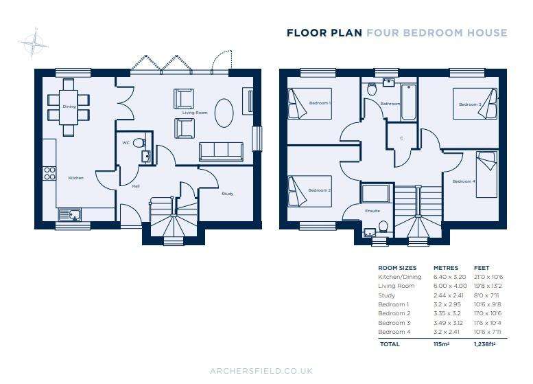 4 bedroom detached house for sale - floorplan