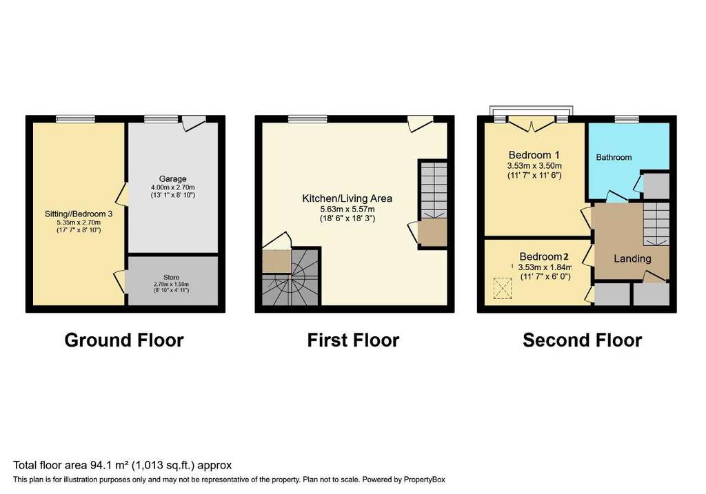 3 bedroom coash house for sale - floorplan