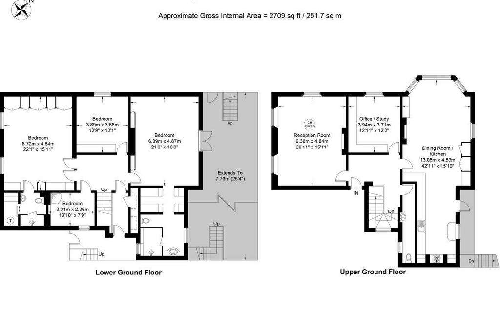 4 bedroom flat to rent - floorplan