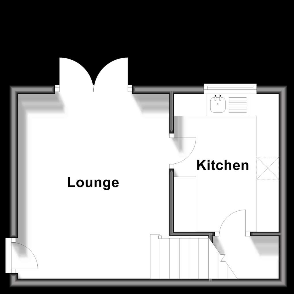 1 bedroom semi-detached house for sale - floorplan