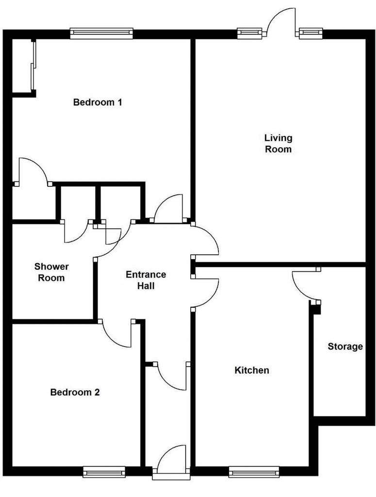 2 bedroom retirement property for sale - floorplan
