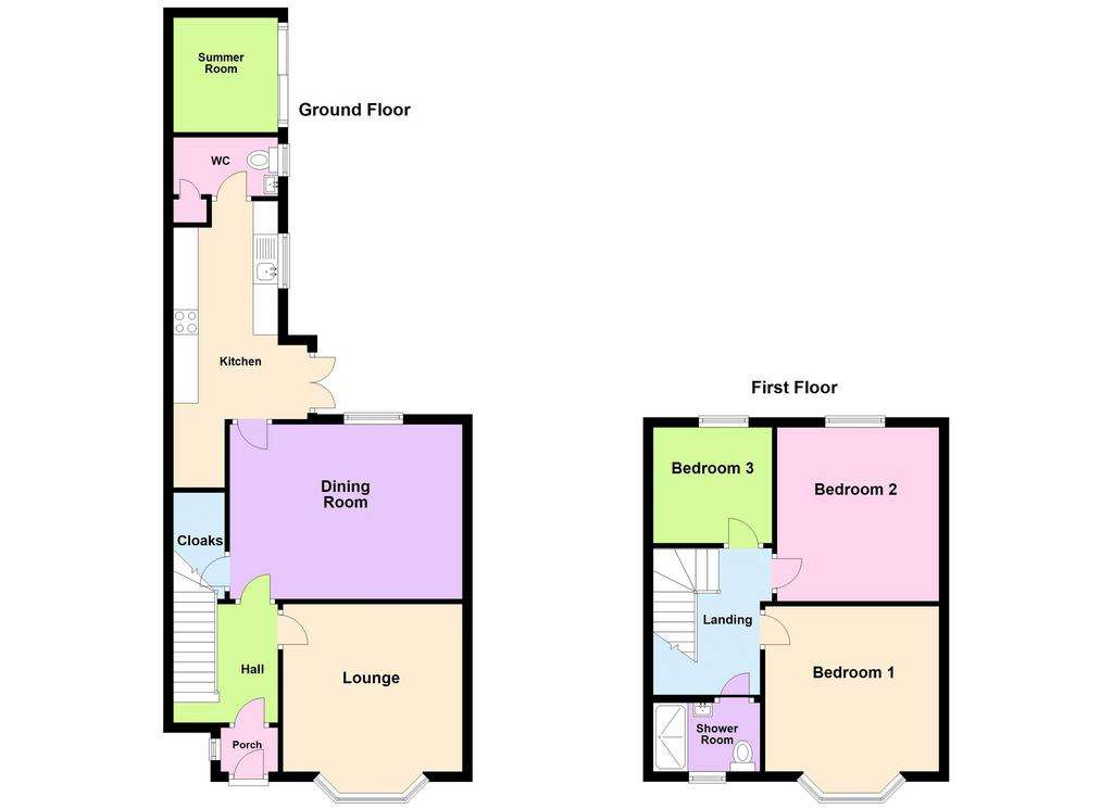 3 bedroom semi-detached house for sale - floorplan