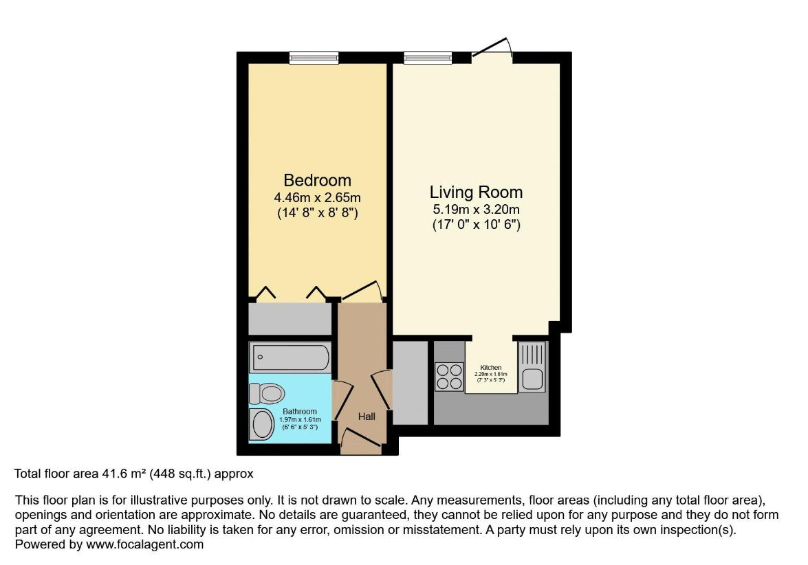 1 bedroom detached house for sale - floorplan