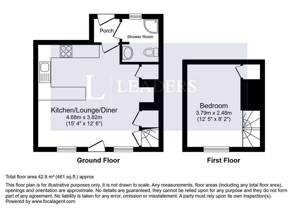 1 bedroom cottage to rent - floorplan