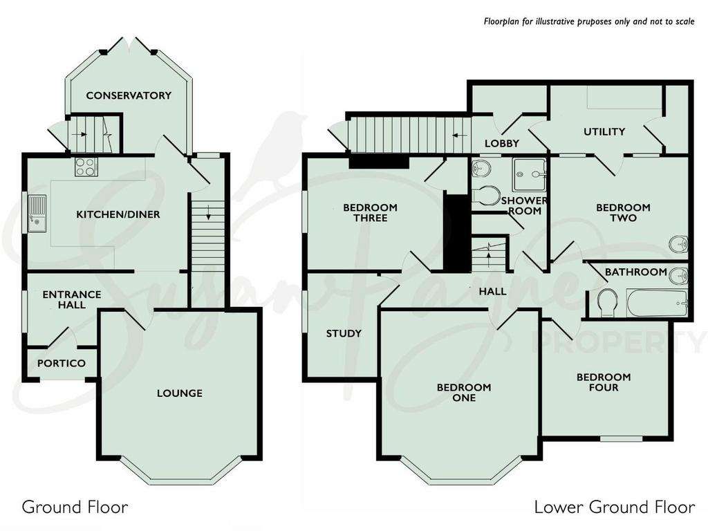 4 bedroom maisonette for sale - floorplan