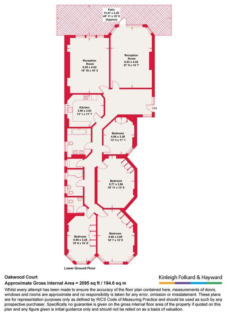 4 bedroom flat to rent - floorplan