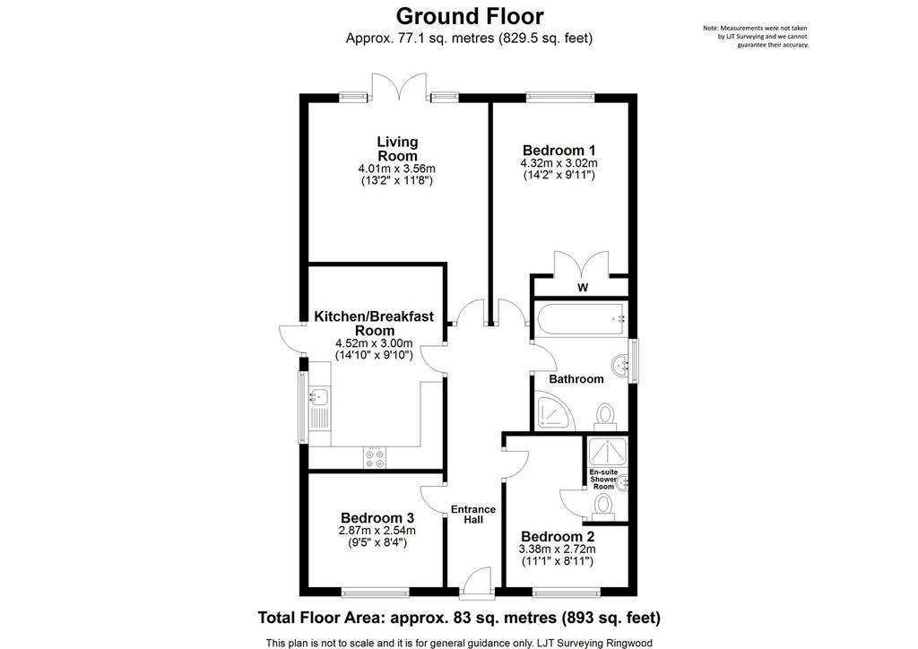 3 bedroom bungalow for sale - floorplan