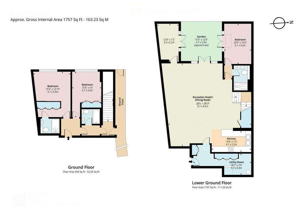 4 bedroom flat to rent - floorplan