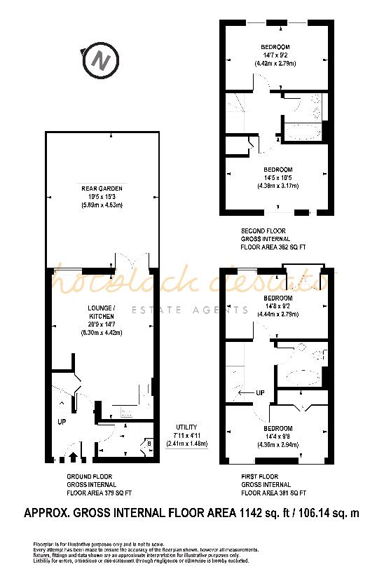 3 bedroom property for sale - floorplan