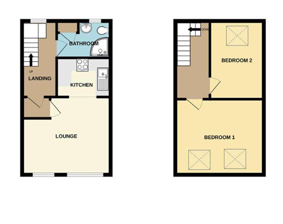 2 bedroom block of apartments to rent - floorplan