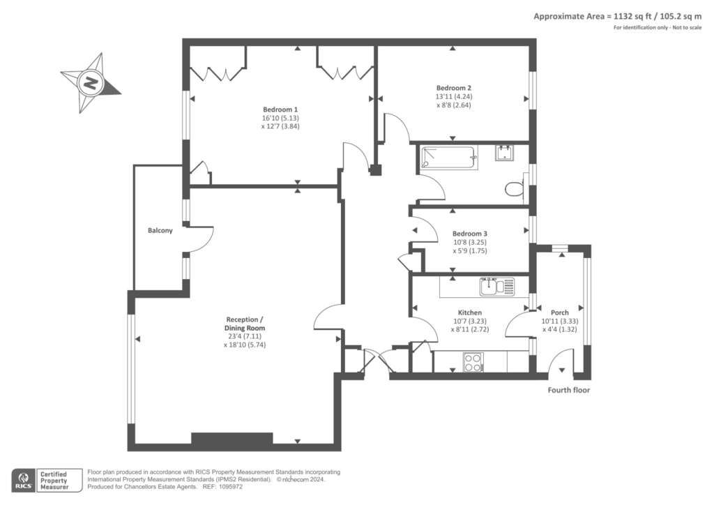 2 bedroom flat for sale - floorplan