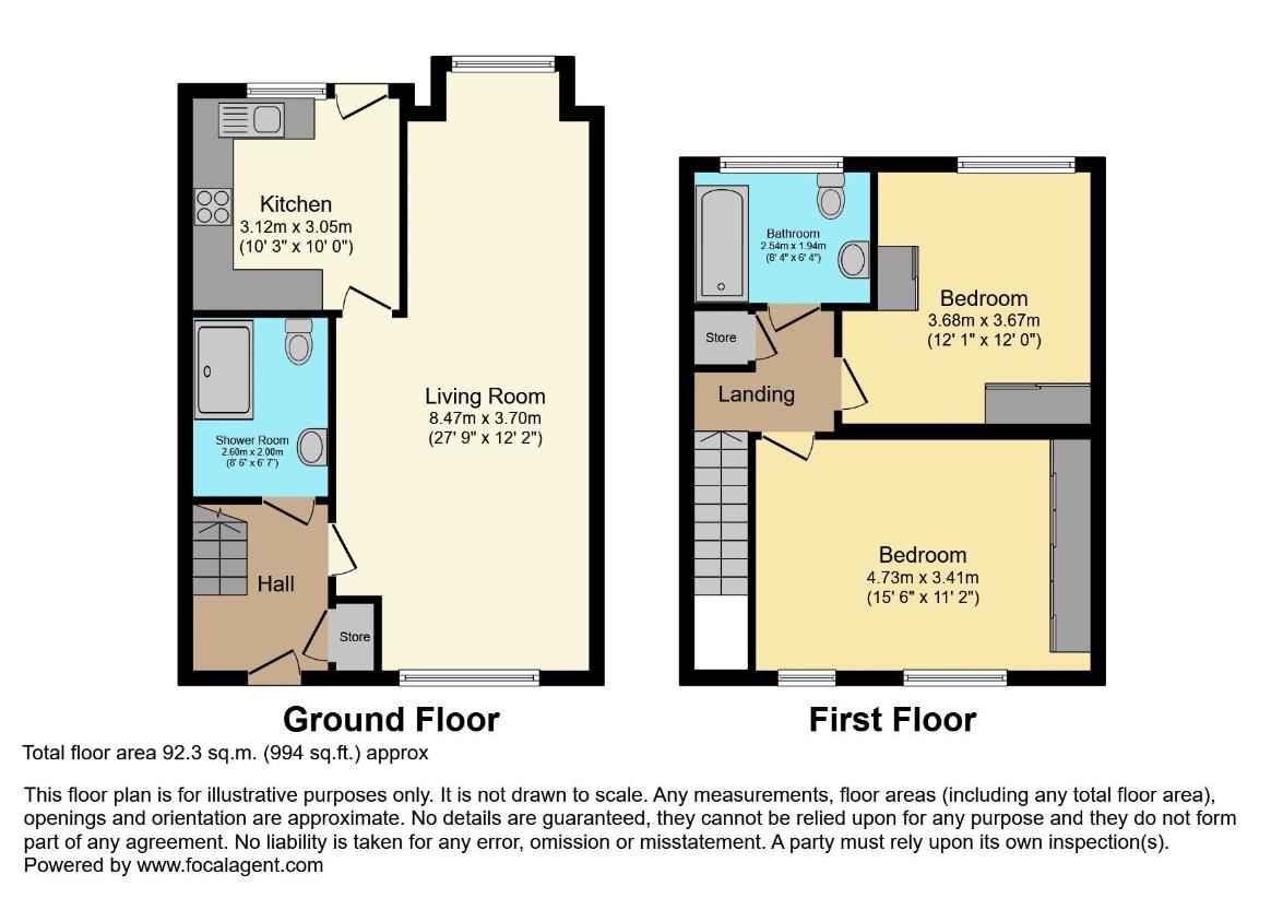 2 bedroom cottage for sale - floorplan