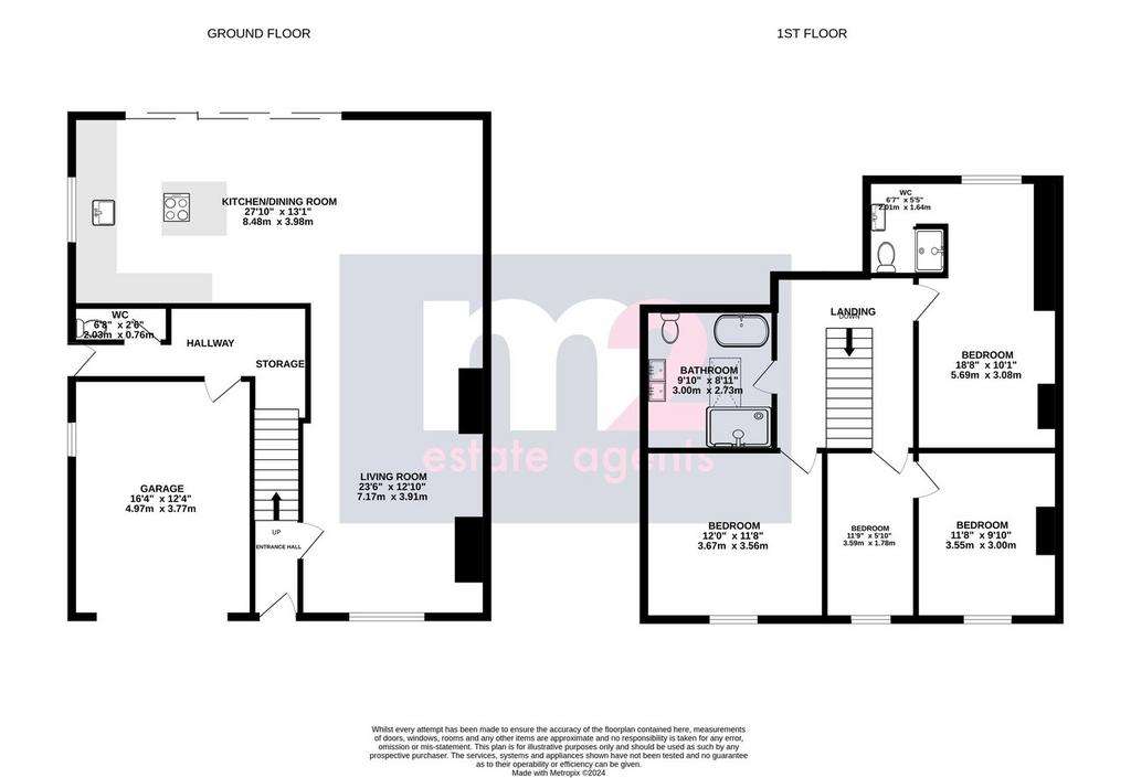 4 bedroom end of terrace house for sale - floorplan