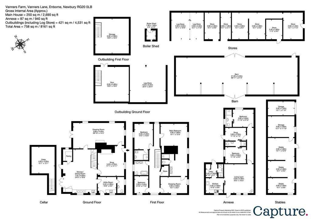 5 bedroom country house for sale - floorplan