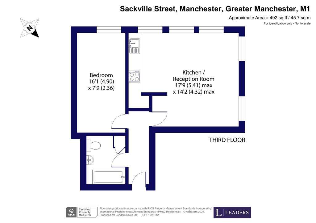 1 bedroom flat for sale - floorplan