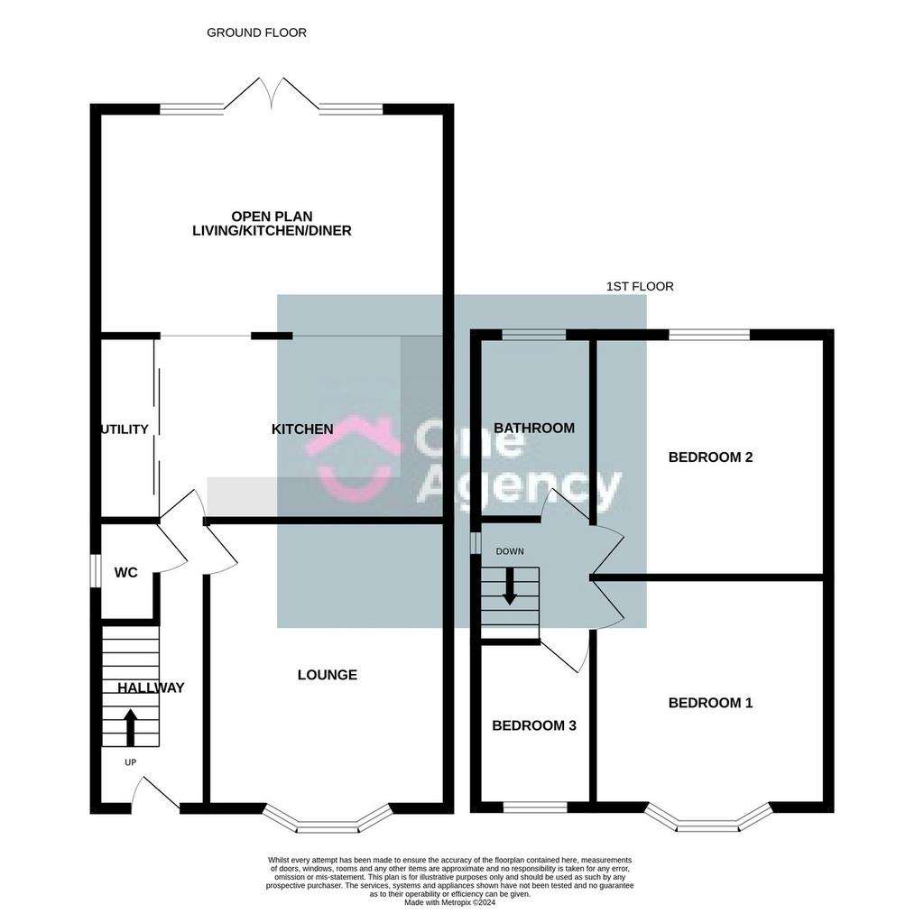 3 bedroom semi-detached house for sale - floorplan