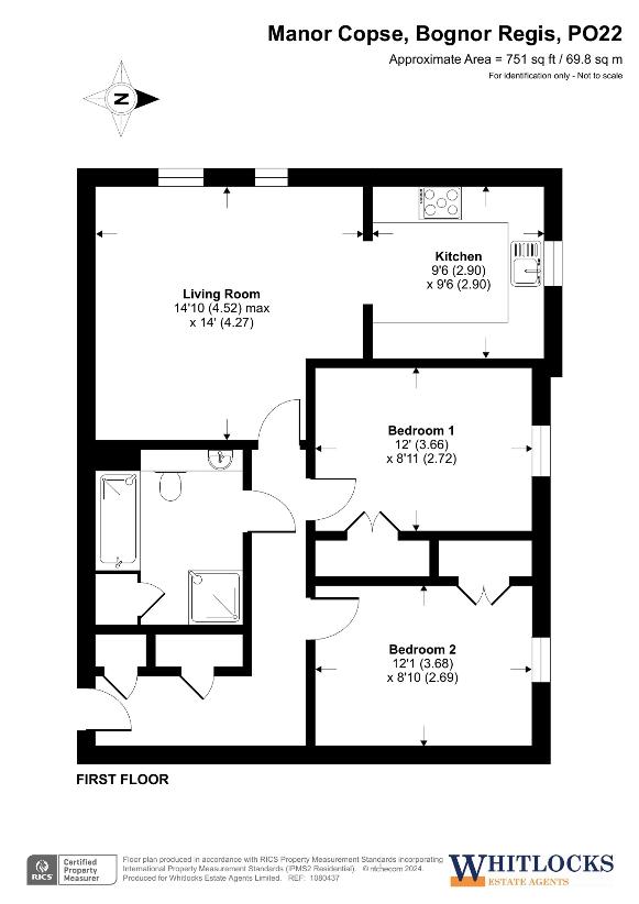2 bedroom flat for sale - floorplan