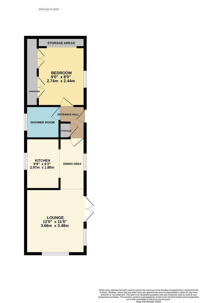 1 bedroom mobile home for sale - floorplan