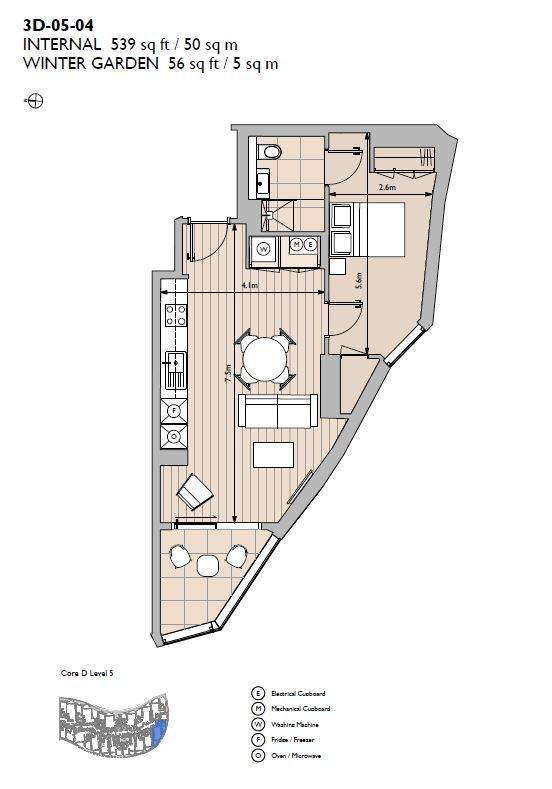 1 bedroom flat for sale - floorplan