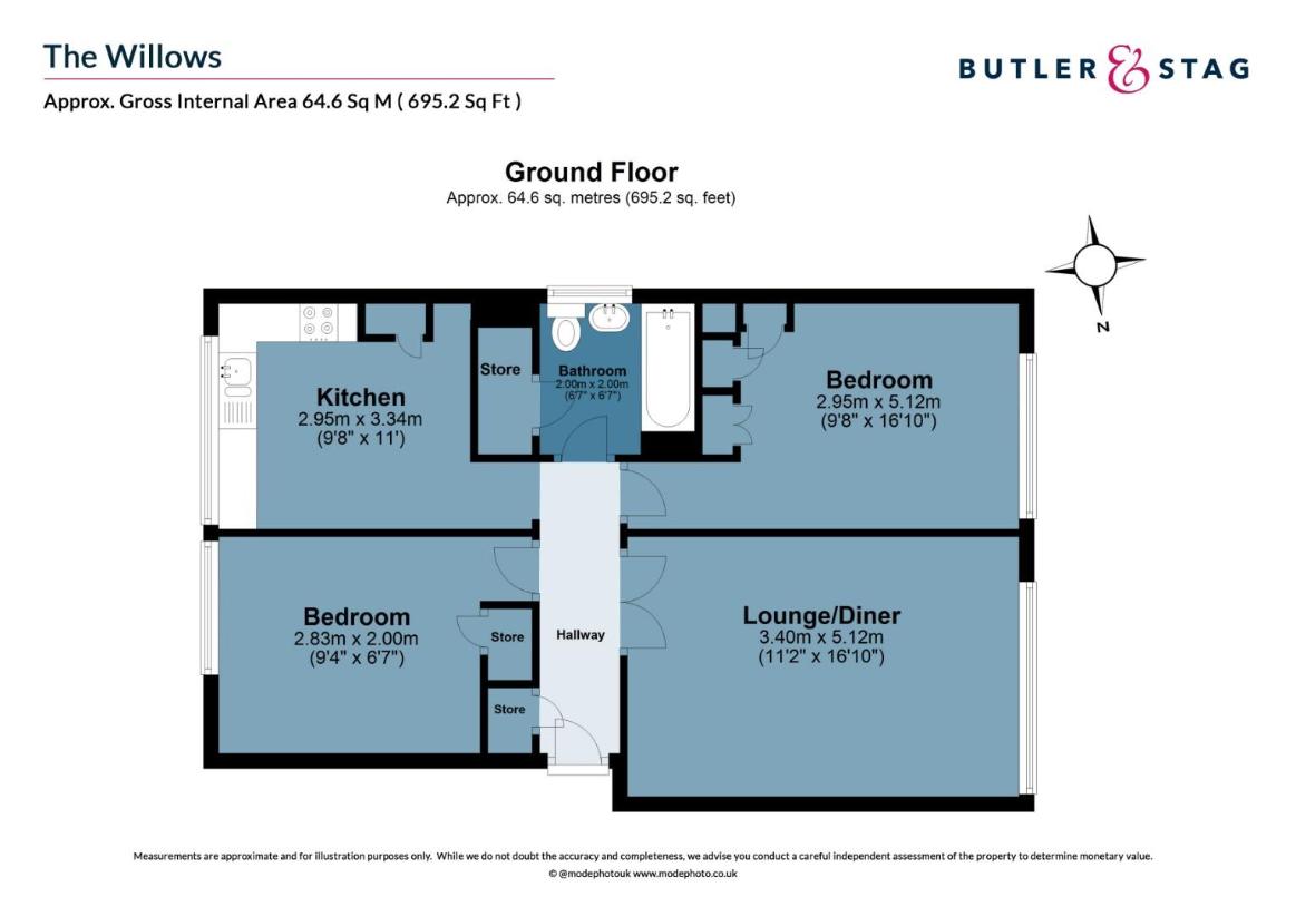 2 bedroom flat for sale - floorplan