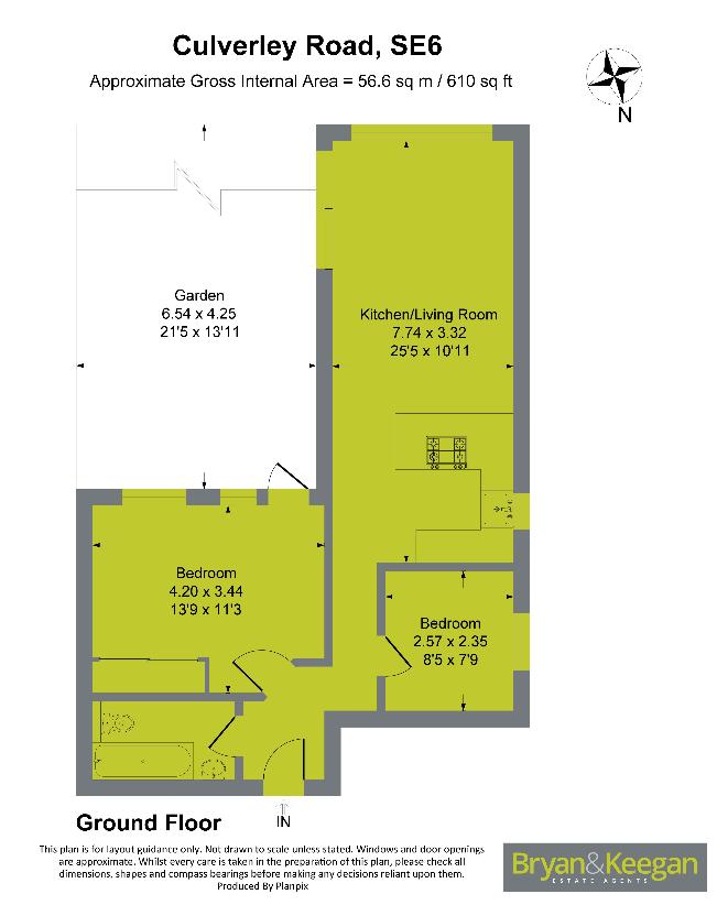 2 bedroom flat for sale - floorplan