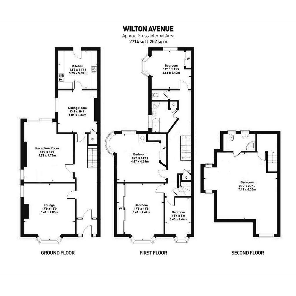 5 bedroom semi-detached house for sale - floorplan