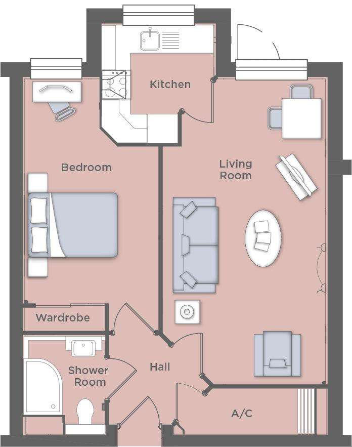 21 bedroom retirement property for sale - floorplan