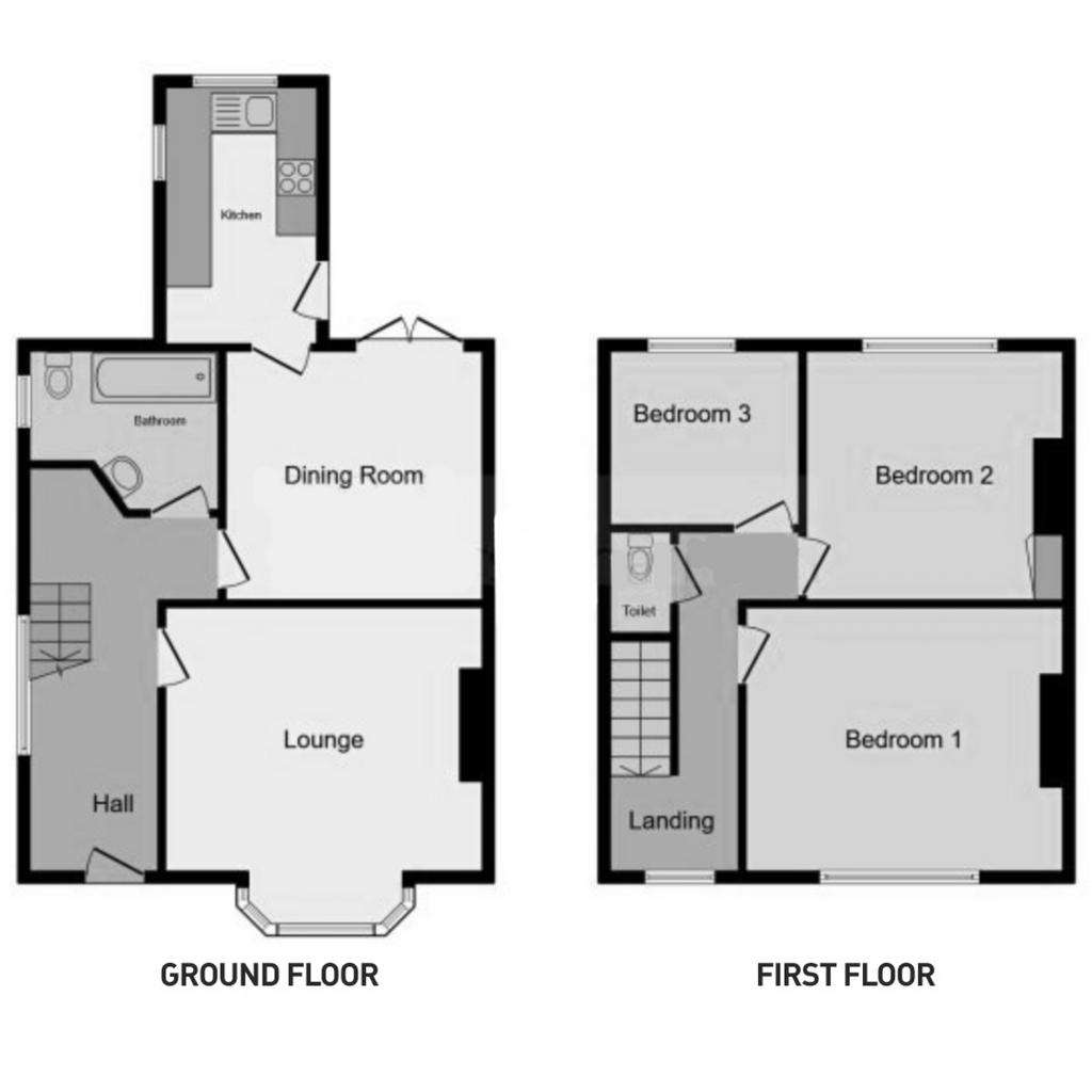 3 bedroom semi-detached house for sale - floorplan